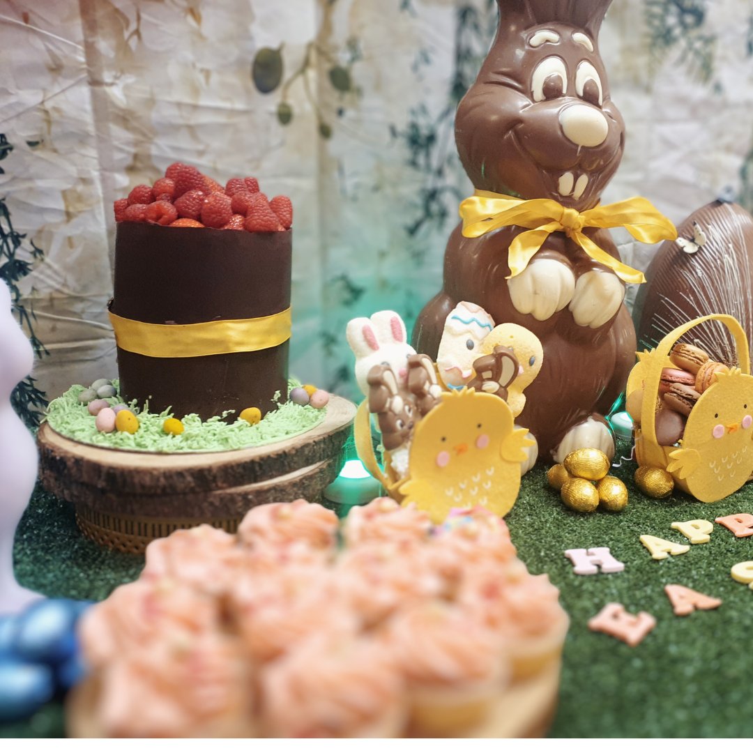 Luxury Easter Dessert Experience & 3kg Belgian chocolate Bunny - cakery wonderland eventscakery wonderland eventscakery wonderland eventsCakes & Dessert BarsEASTER DESSERT EXPERIENCE